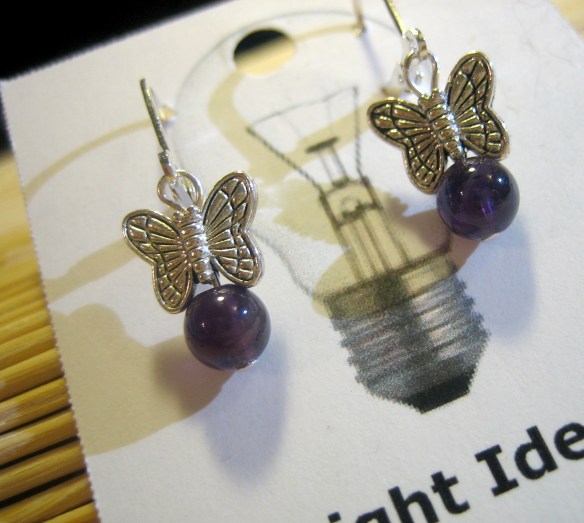 amethyst and sterling silver plate